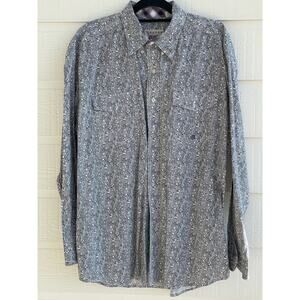 Roper Men's Western button down black/white paisley XL